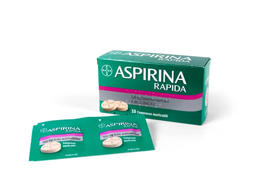 Aspirina Rapida 500 mg 10 Compresse Masticabili Antinfiammatorio