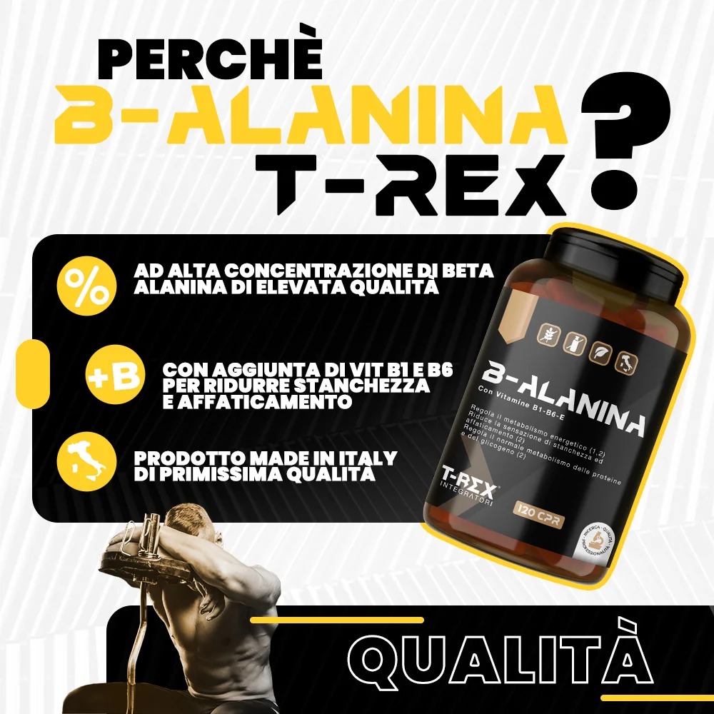 T-Rex B-Alanina 120Cpr Con Vitamina B1 e B6
