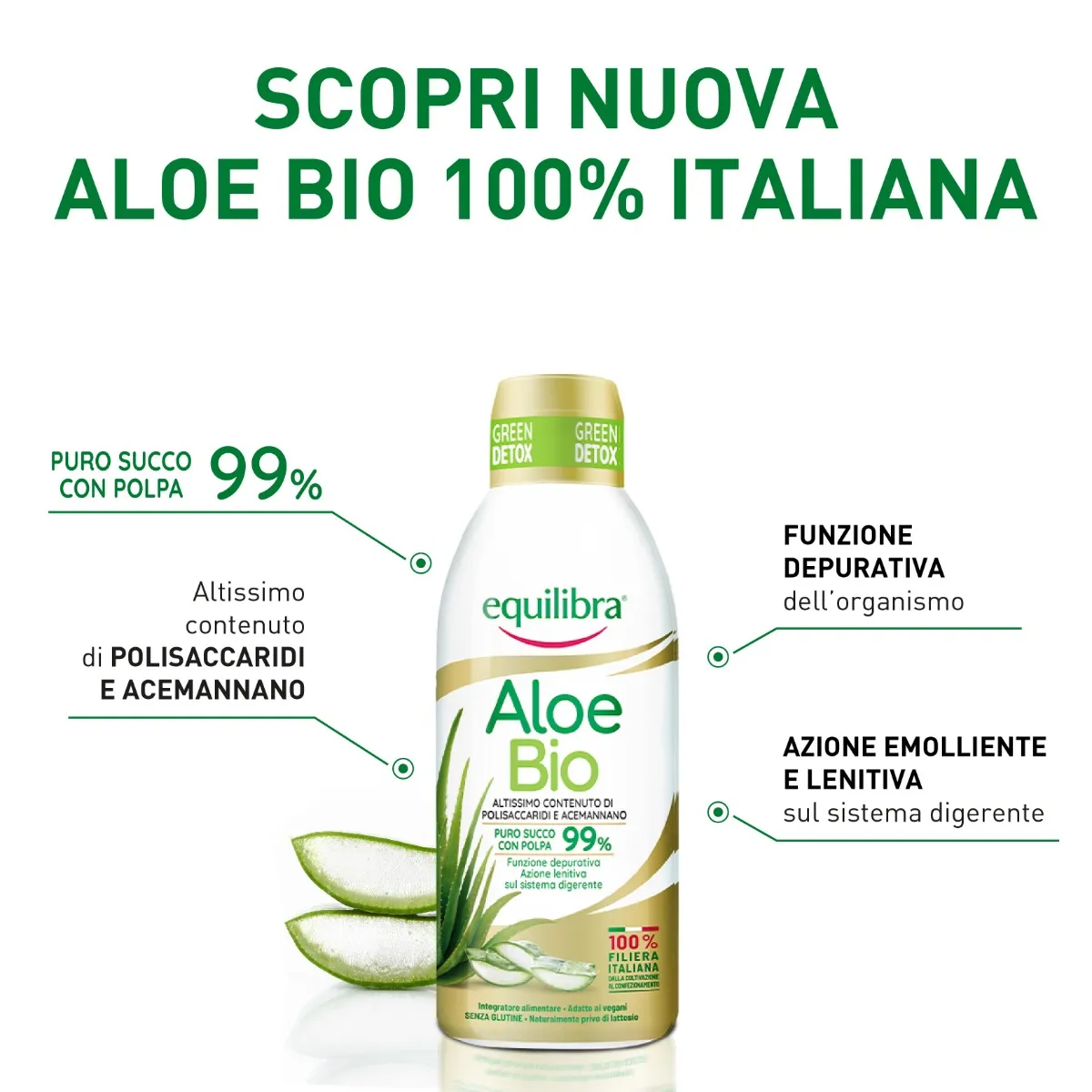 Equilibra Aloe Bio 750 Ml Succo con Polpa