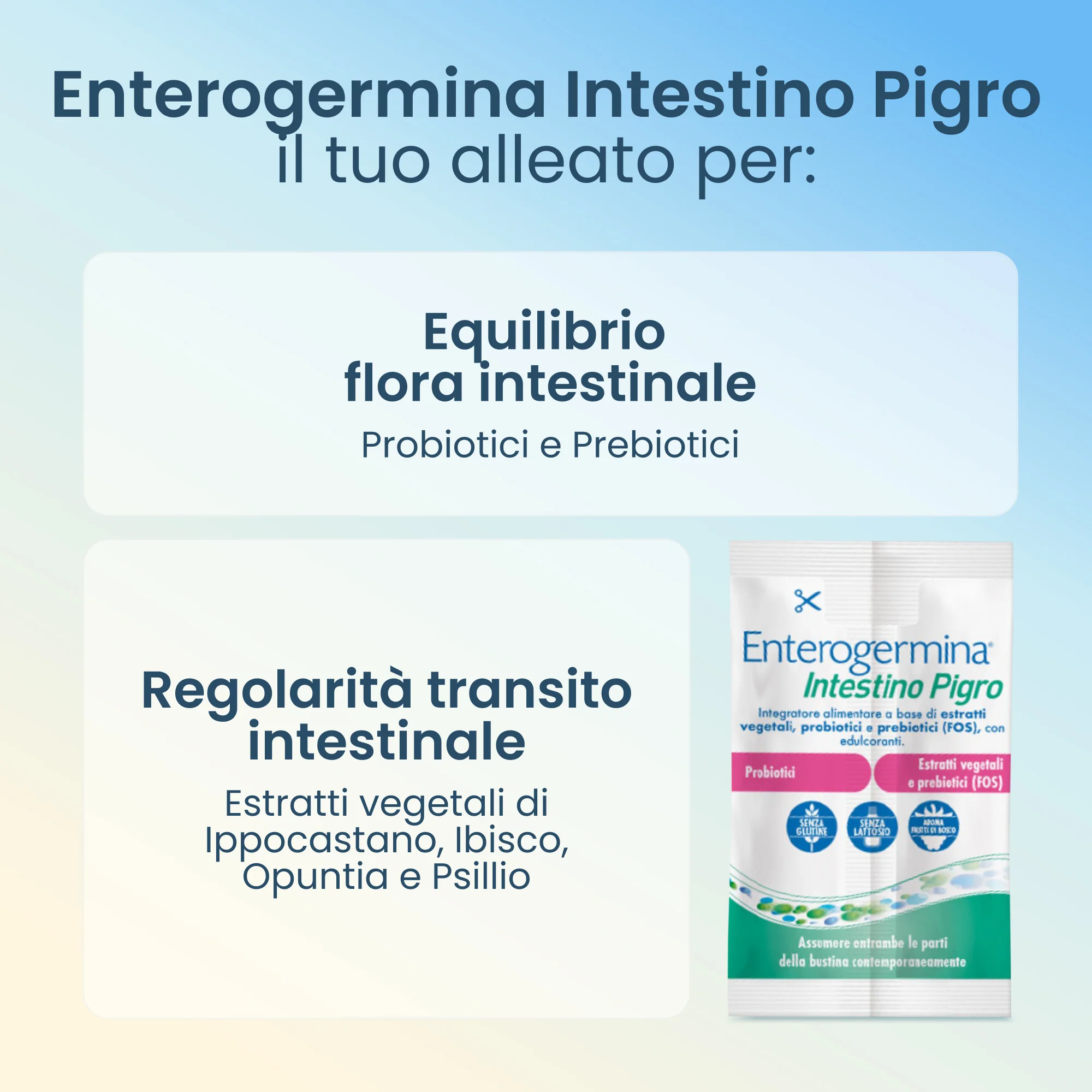 Enterogermina Intestino Pigro Integratore Regolarità  del Transito Intestinale 10 Bustine
