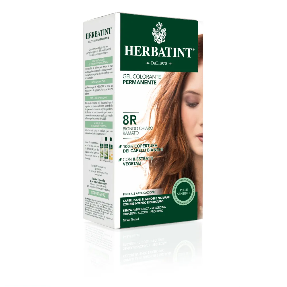 Herbatint Gel Permanente 8R Biondo Chiaro Ramato 150 ml Tintura Capelli