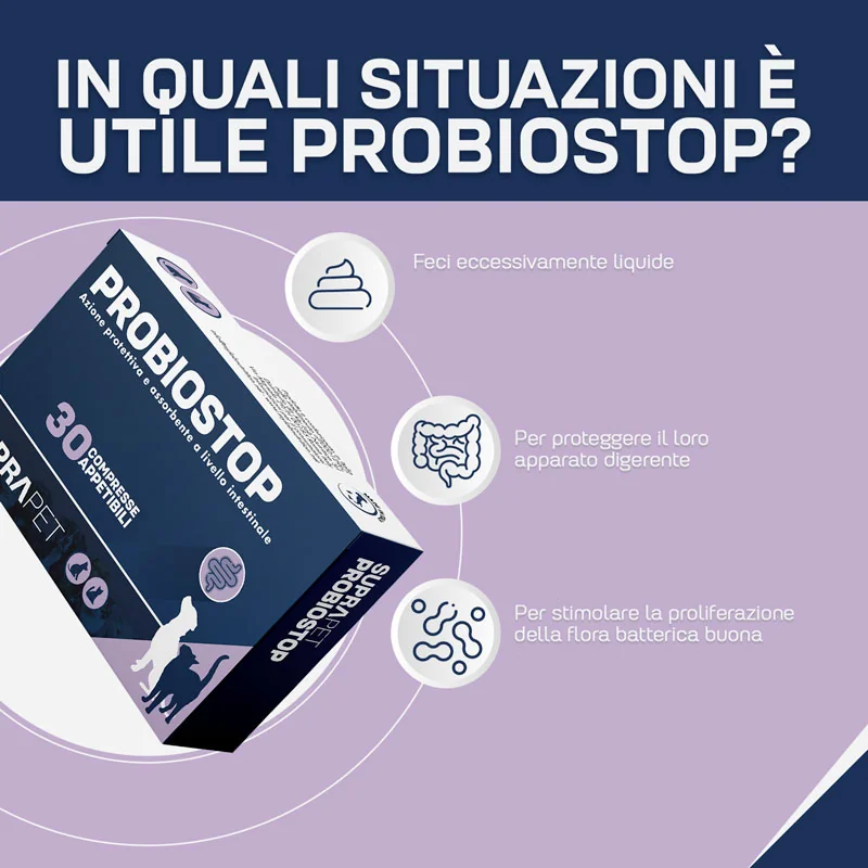 Suprapet Probiostop 30Cpr Azione Protettiva e Gastroprotettiva