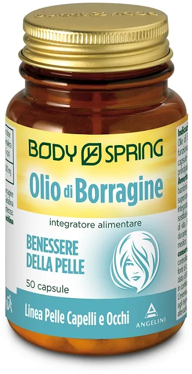 Body Spring Olio di Borragine Integratore Benessere della Pelle 50 Capsule