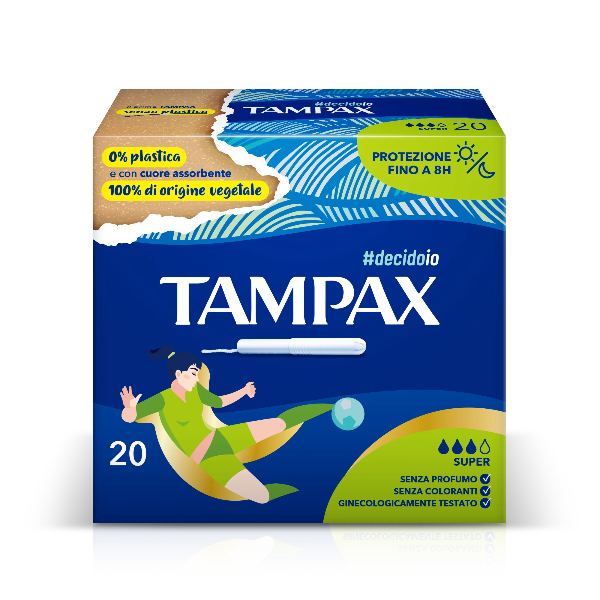 Tampax Blu Box Super Assorbenti Interni Flusso Medio Abbondante 20 Pezzi Assorbenti Interni