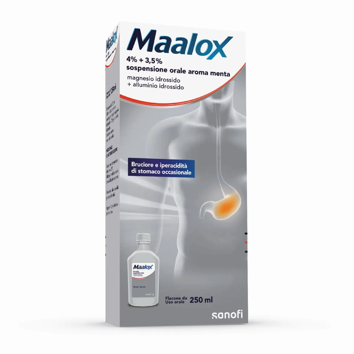 Maalox Sospensione Orale Aroma Menta 250 ml Antiacido