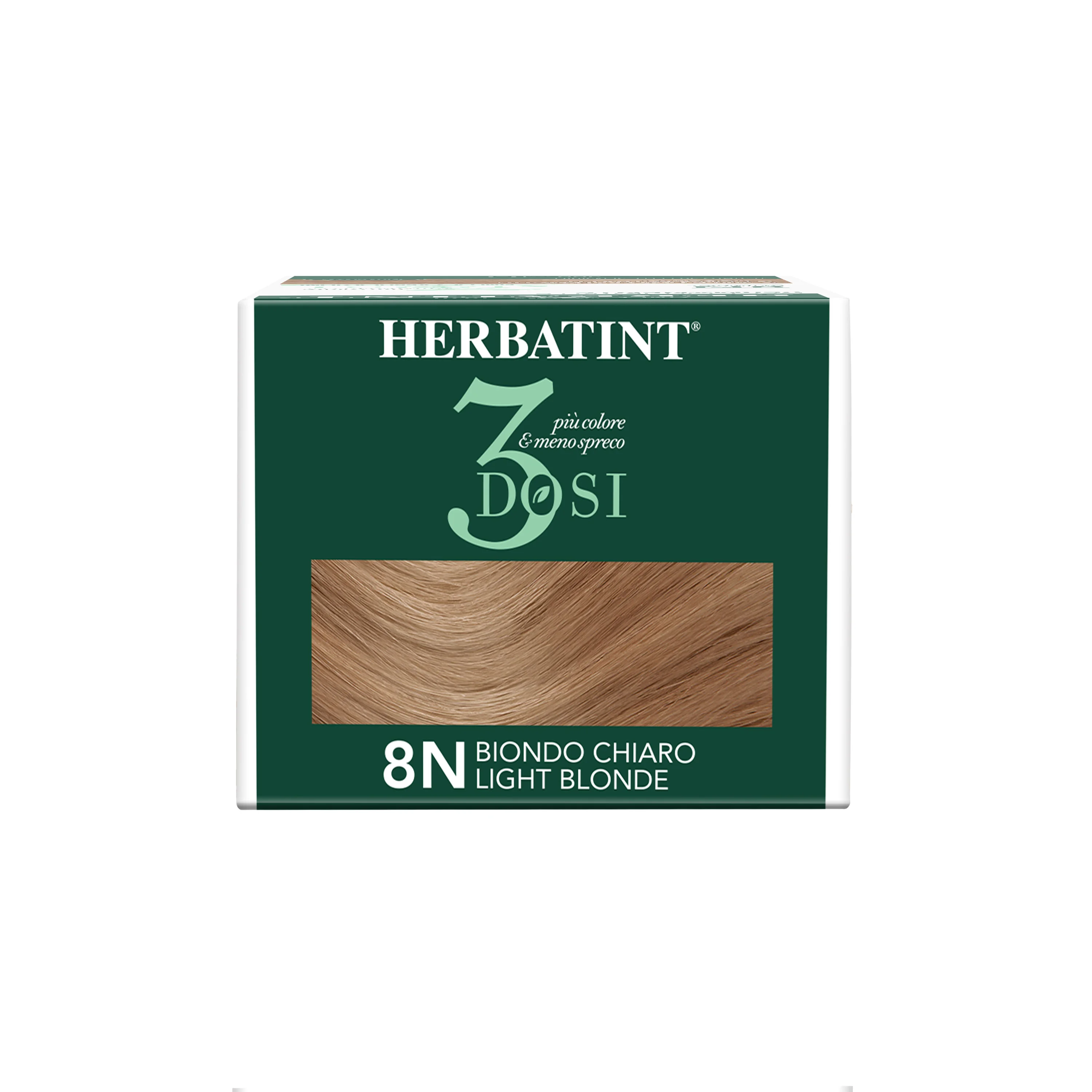 Herbatint Tintura Capelli Gel Permanente 3Dosi 8N Biondo Chiaro 300 ml 