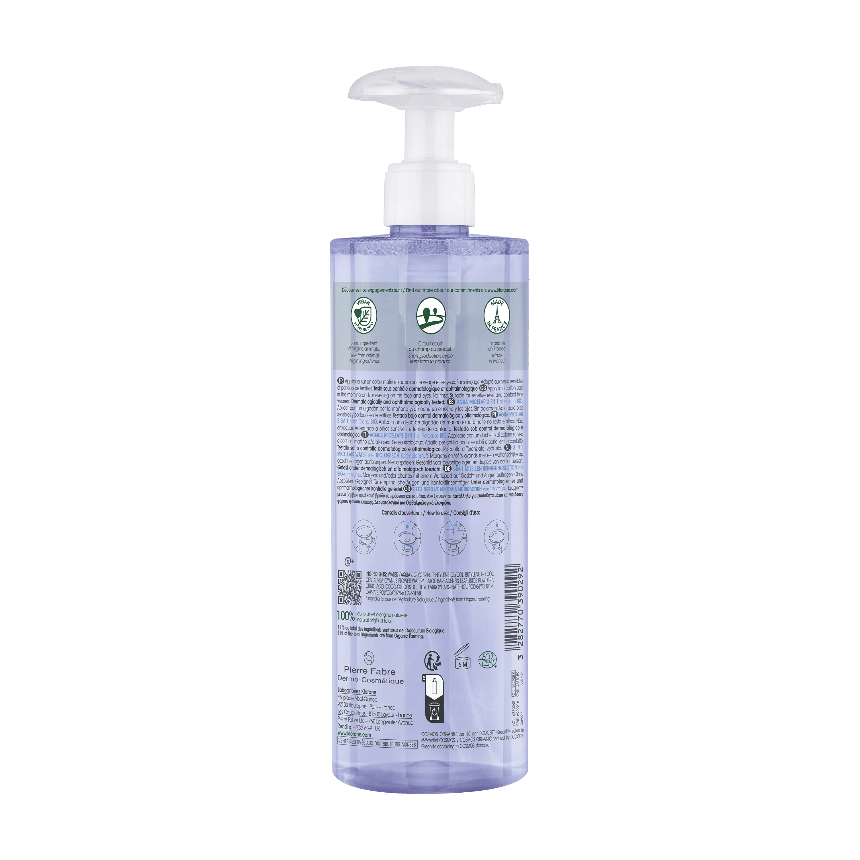 Klorane Acqua Micell Fiordaliso 3 In 1 400 Ml 