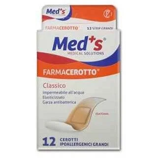 Med's Strips Cerotti Poliuretano Easticizzato Grandi 12 Pezzi