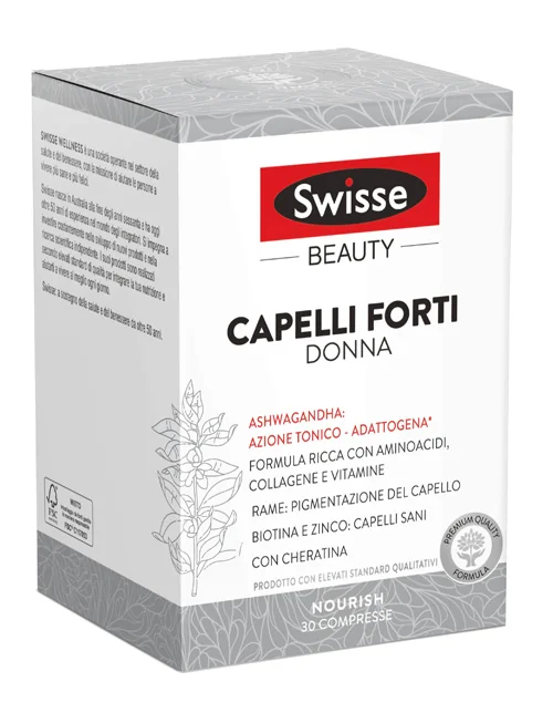 Swisse Beauty Capelli Forti Donna 30 Compresse Integratore per Capelli