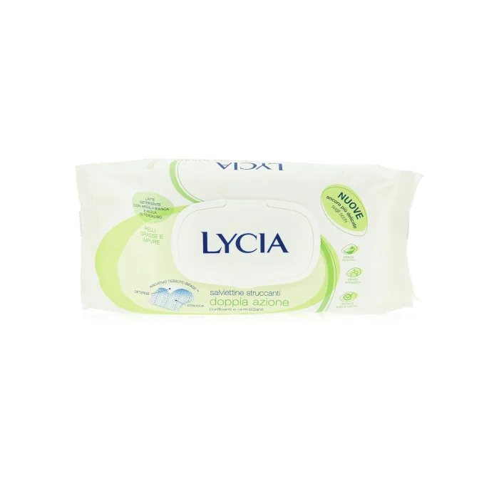Lycia Salviette Struccanti Detergenti Pelle Grassa 64 Pezzi