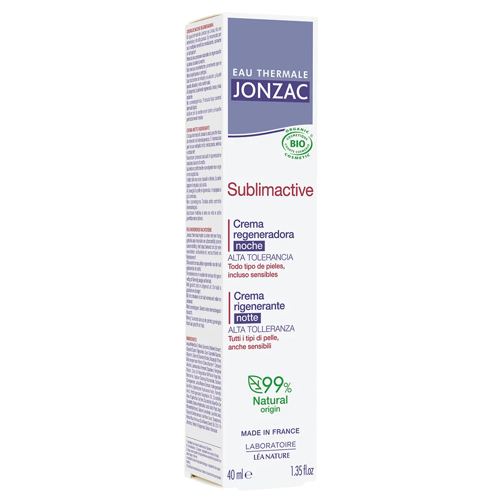 Jonzac Crema Notte Anti Age Sublimactive 40 Ml Levigante su Rughe e Linee Sottili