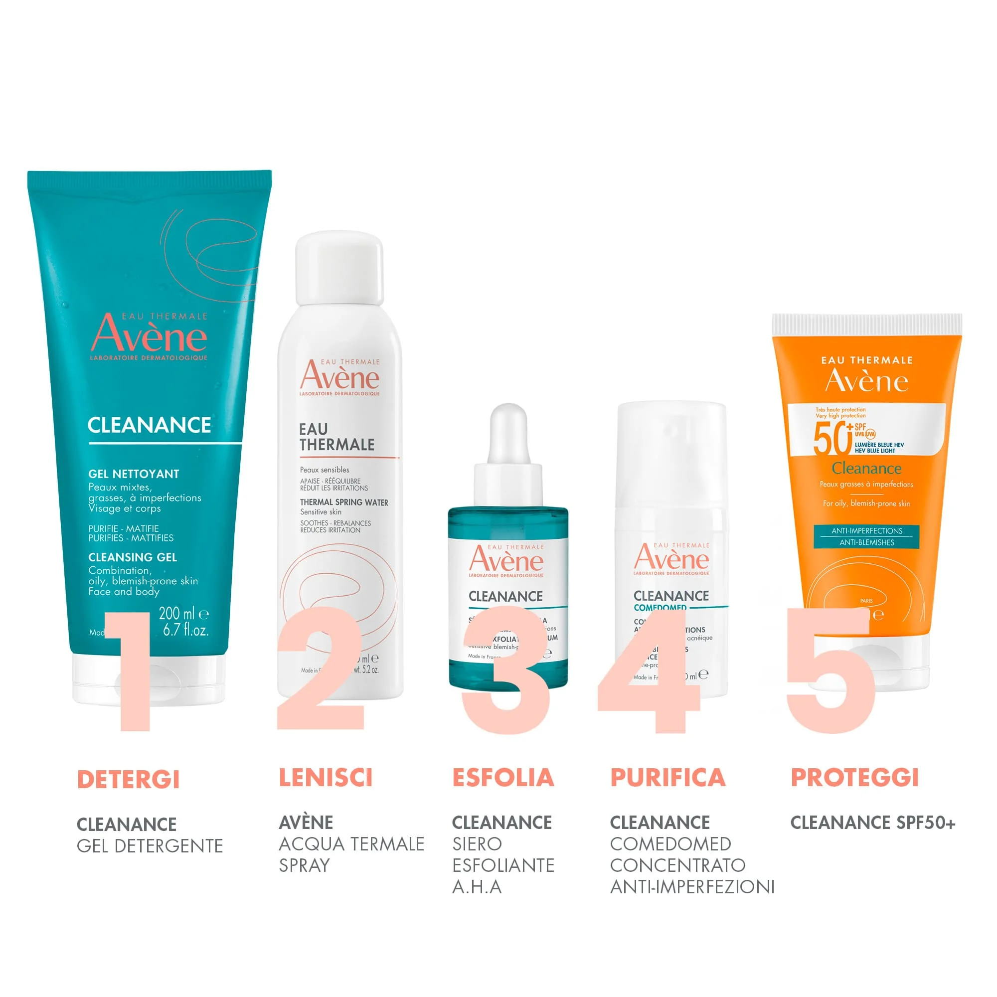 Avene Cleanance Gel Detergente Pelle Sensibile e con Tendenza Acneica 200 ml Pelle Sensibile