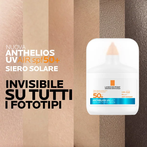 La Roche Posay Anthelios Uvair Spf50+ 50 Ml Siero solare ideale per l'utilizzo quotidiano