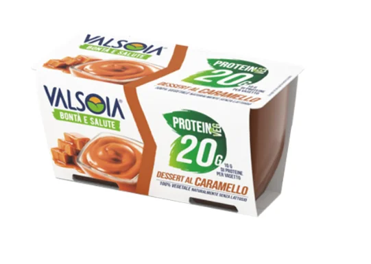 Valsoia Protein Vegetale Dessert Caramello 2 Pezzi Senza Lattosio