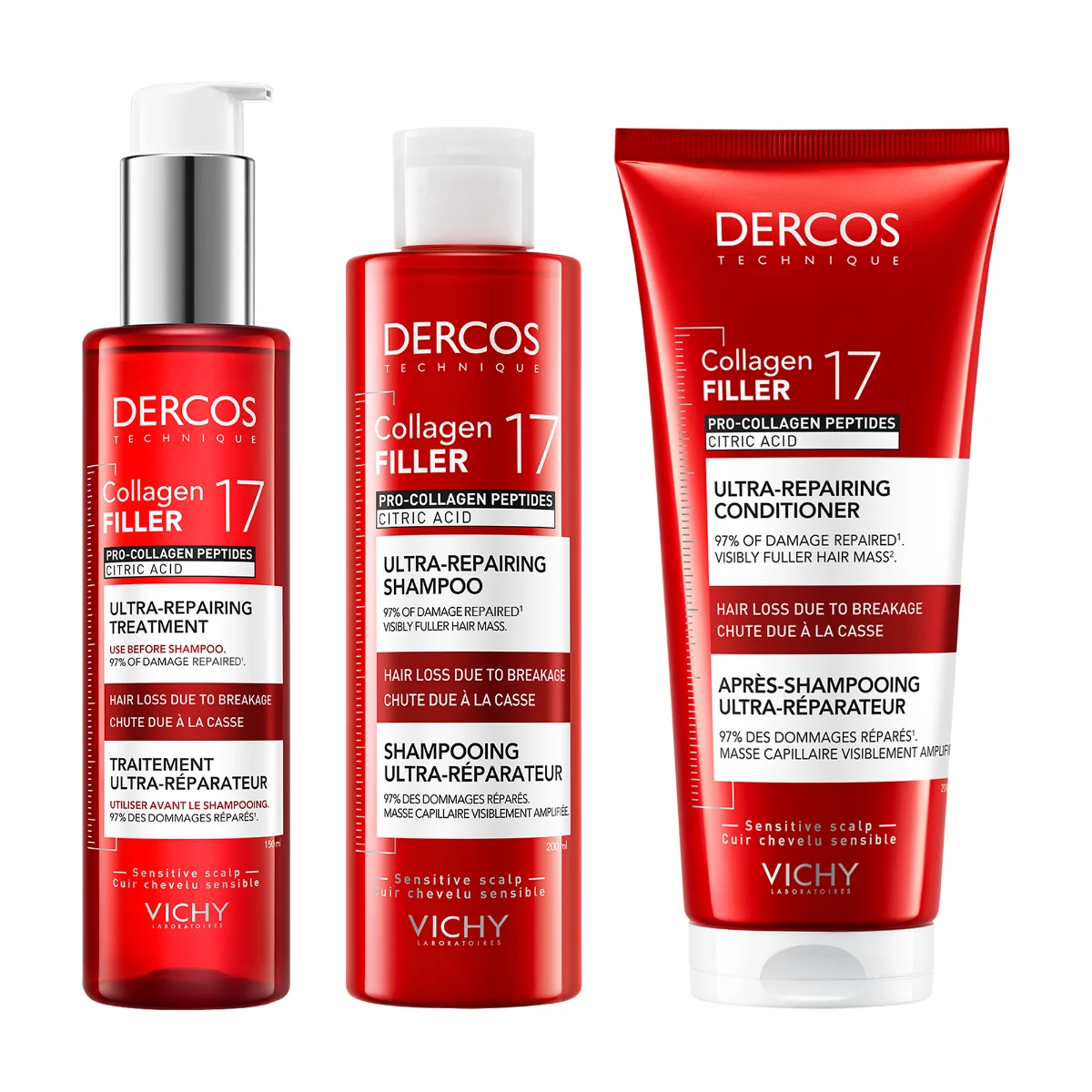 Dercos Technique Collagen Repair Pre Shampoo 150 Ml Rinforza Fibra Capillare