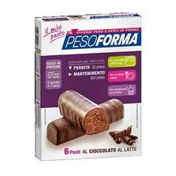 Pesoforma Barretta Cioccolato Latte 12 Pezzi Pasto Sostitutivo