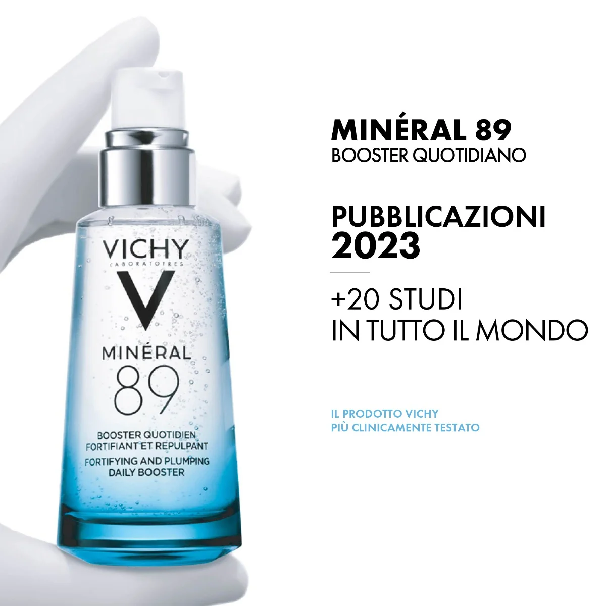 Vichy Minéral 89, 50 Ml Booster quotidiano fortificante e rimpolpante con acido ialuronico