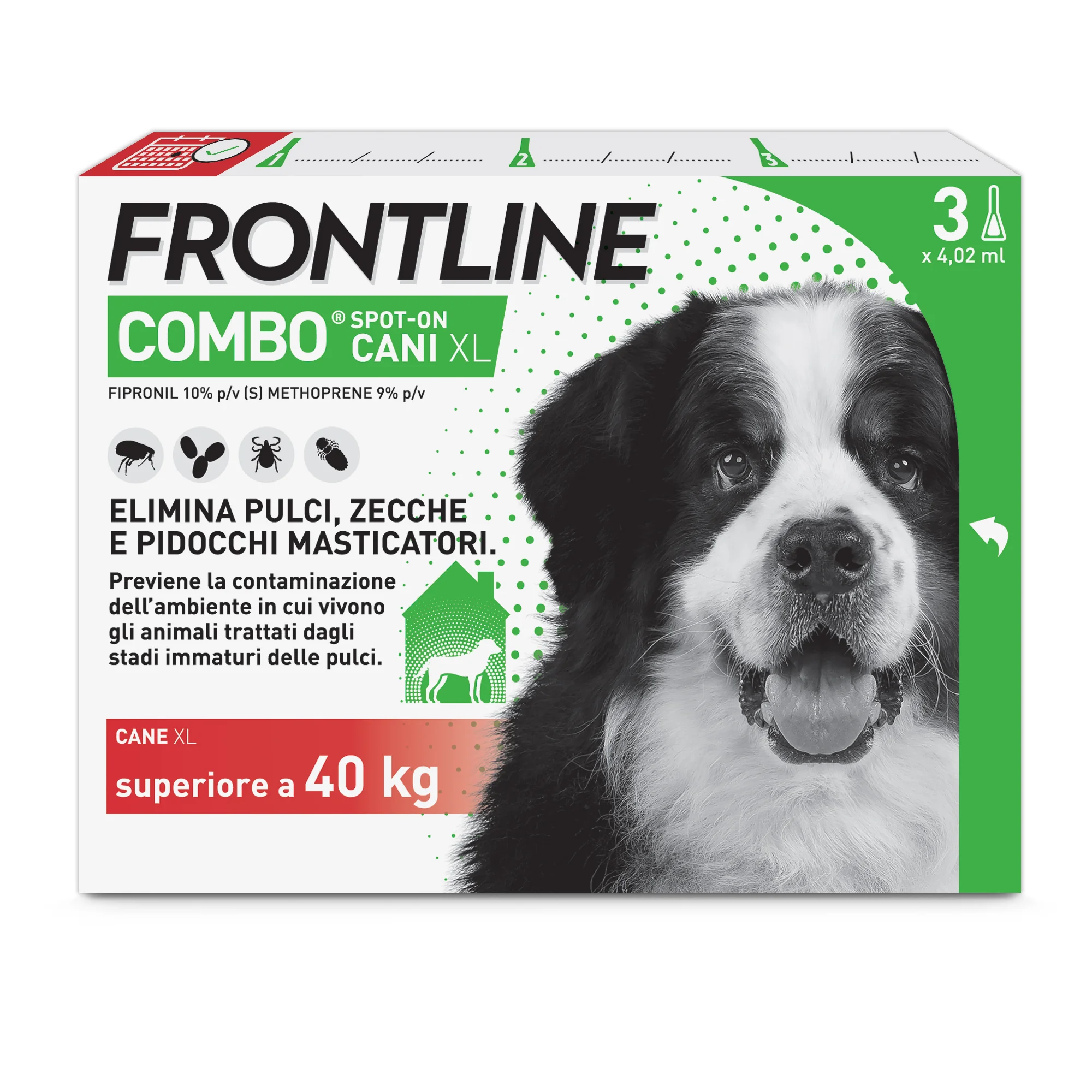 Frontline Combo Cani X3 Antiparassitario Contro Pulci, Zecche E Pidocchi (+40Kg)