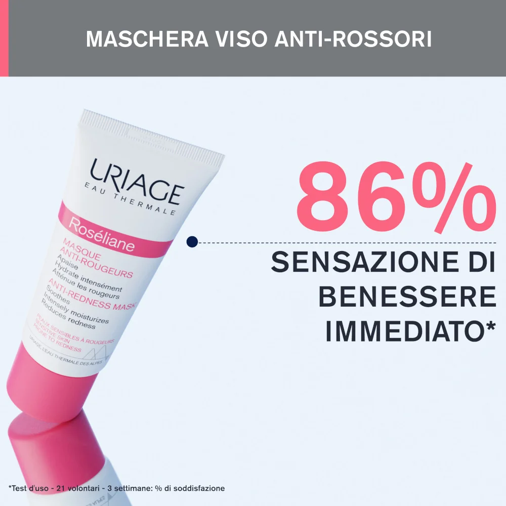 Uriage Rosèliane Maschera Anti-rossore Lenitiva Viso 40 ml Pelle Sensibile