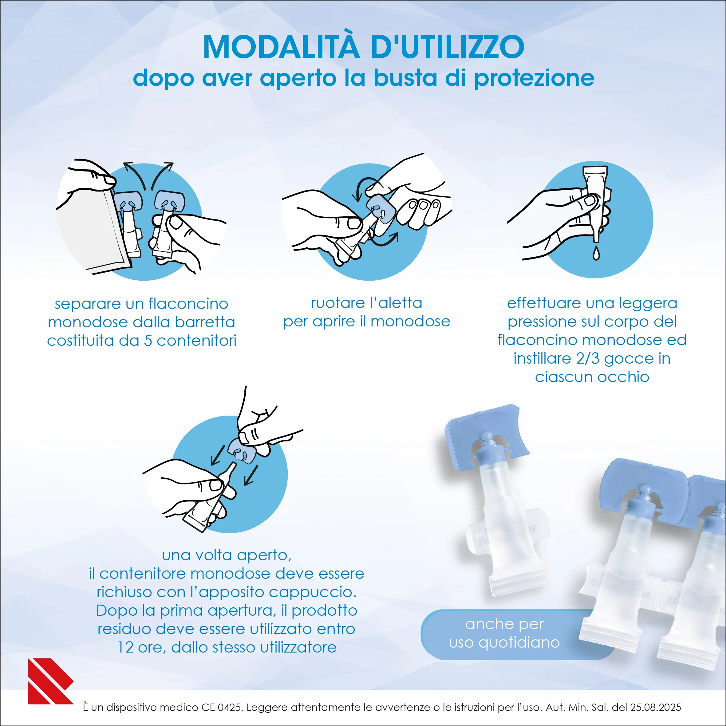 Eumill Protection Gocce Oculari 20 Flaconcini Occhi Stanchi e Secchi