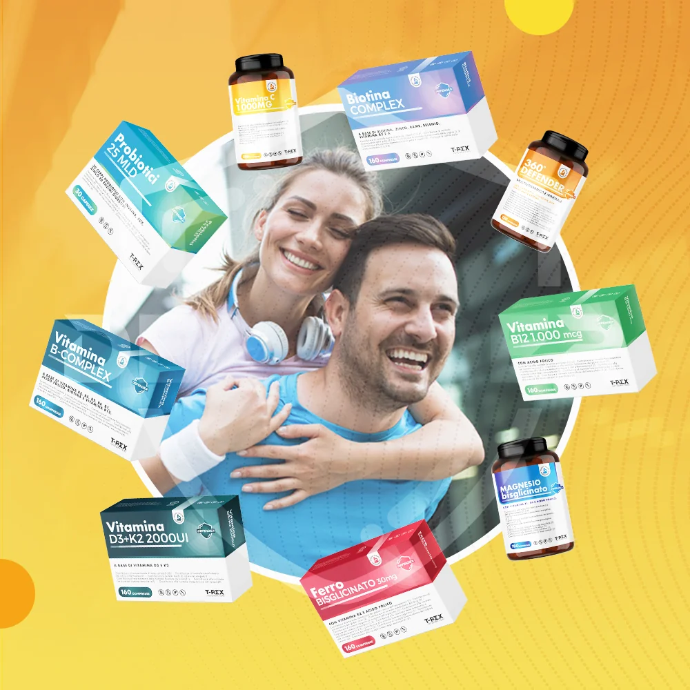 T-Rex Vitamina C 1000 180Cpr Stanchezza ed Affaticamento