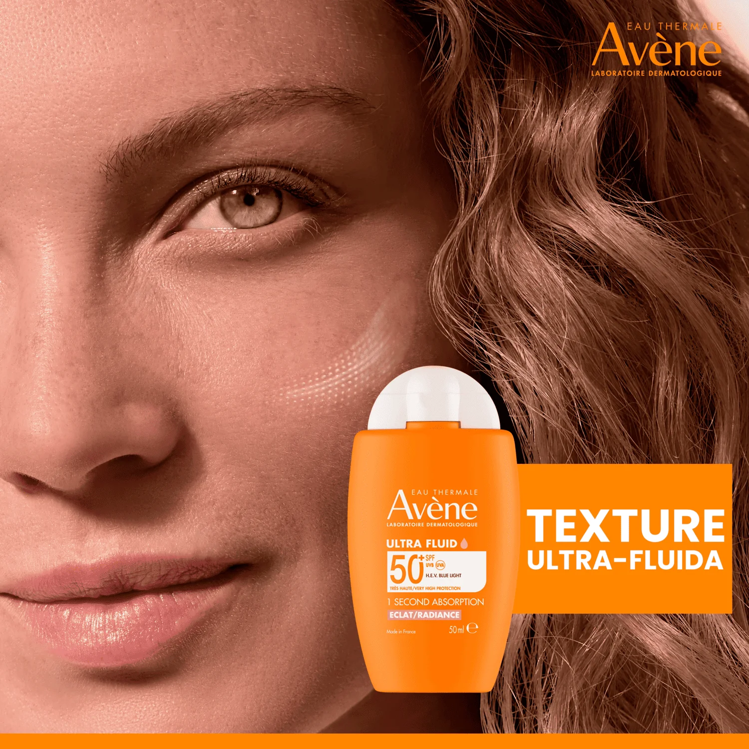 Avene Solare Ultra Fluid Luminosità SPF50+ 50 ml Pelle Sensibile