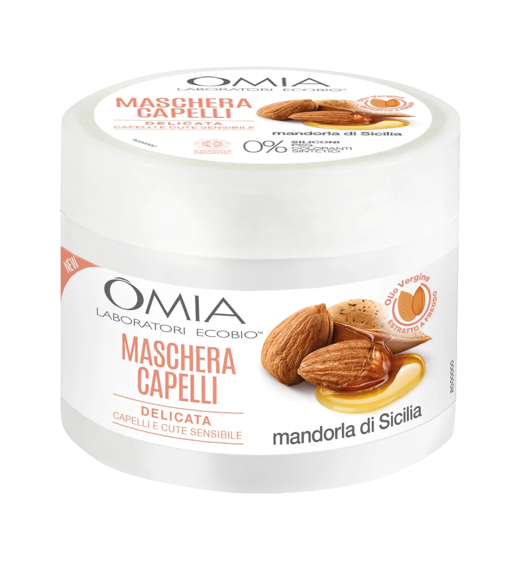 Omia Maschera Capelli Mandorla 250 ml Idrata, Protegge e Rinforza