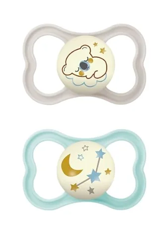 Mam Air Night Succhietto 16+ Mesi Doppio Neutro In silicone