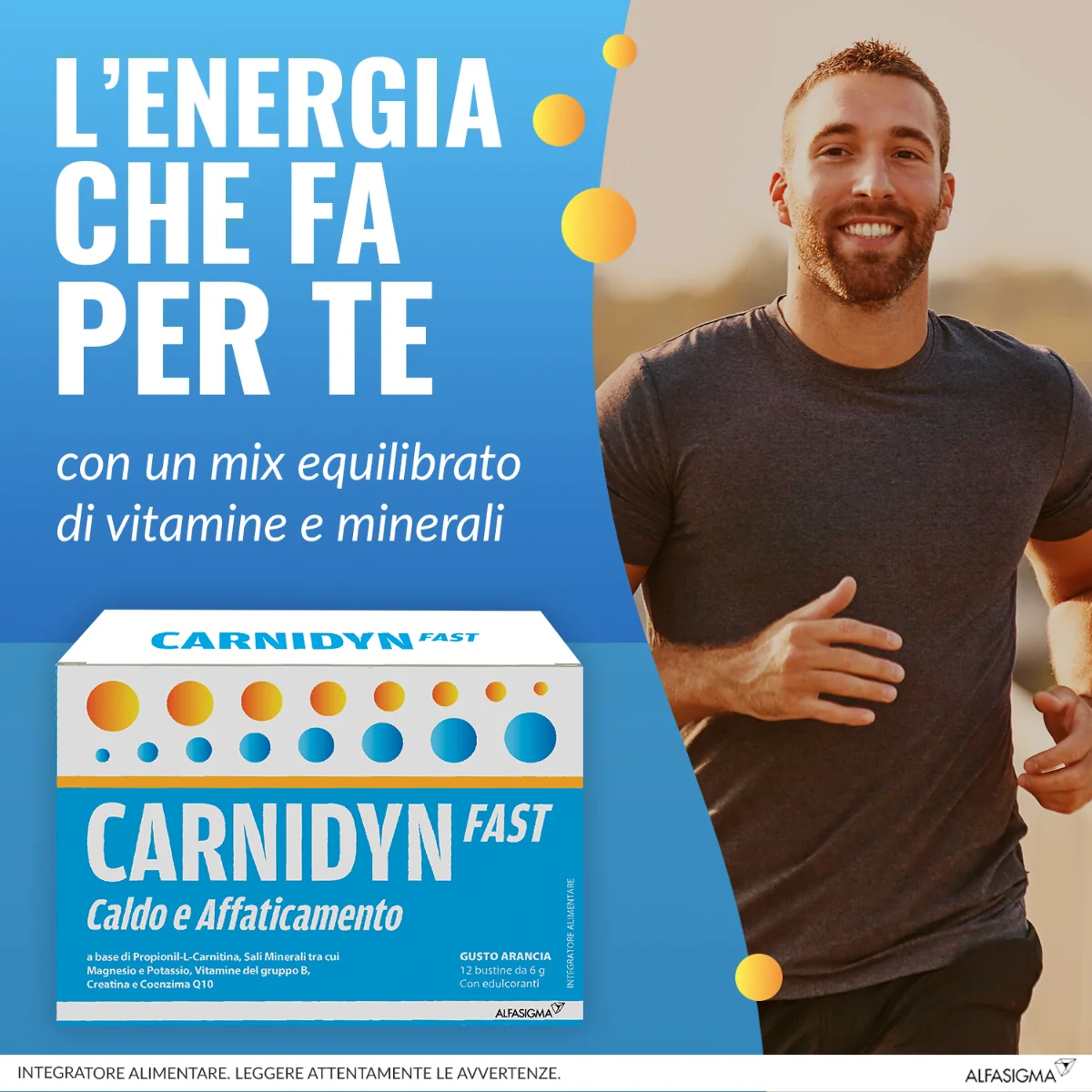 Carnidyn Fast 12 Bustine Integratore per caldo e affaticamento