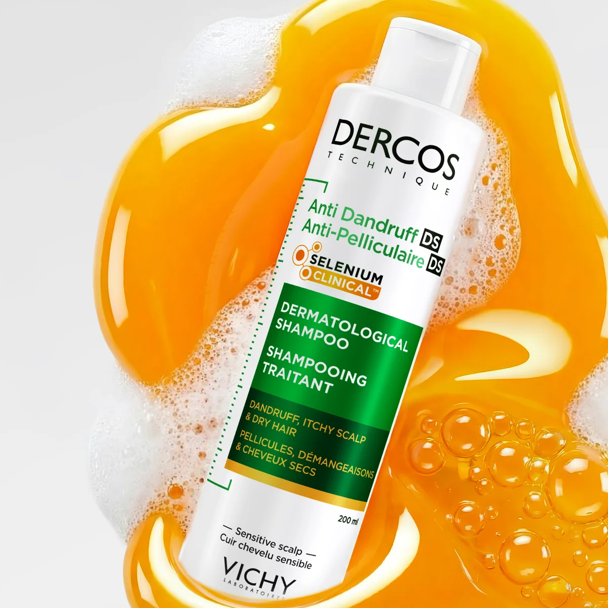Vichy Dercos Technique Shampoo Antiforfora 200 ml Shampoo Trattante Capelli Secchi