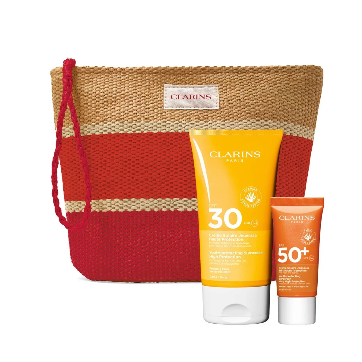 Clarins Set Solari Sun Body Cream SPF 30 150 ml + Sun Viso Cream 30 ml + Trousse