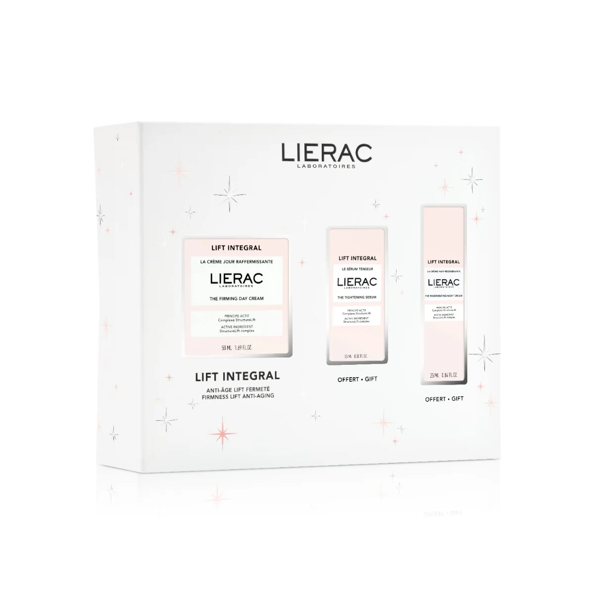 Lierac Coffret Lift Integral Crema Giorno + Siero Tensore + Contorno Occhi Per un Effetto Lifting Completo