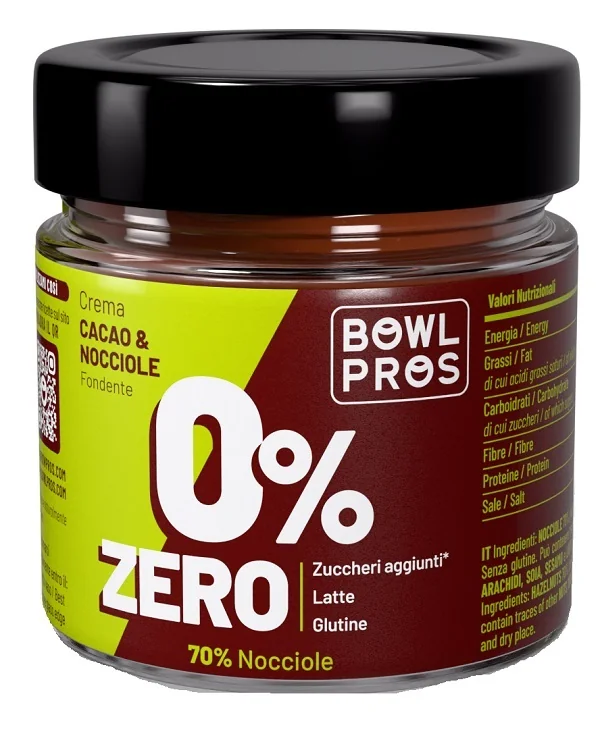Crema Zero Cacao & Nocciole Fondente Senza Glutine 180 G