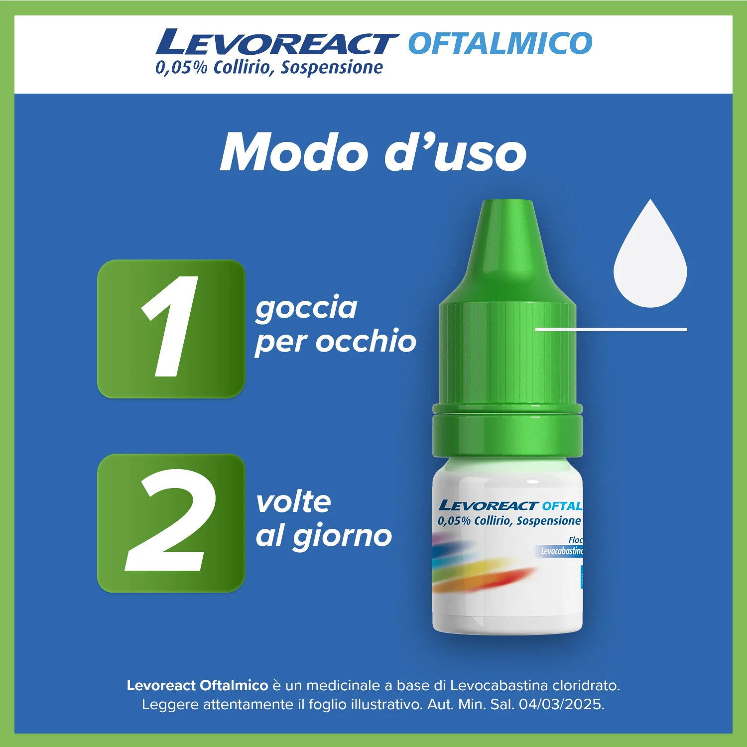 Levoreact Collirio Per Occhi 4 Ml Congiuntivite Allergica