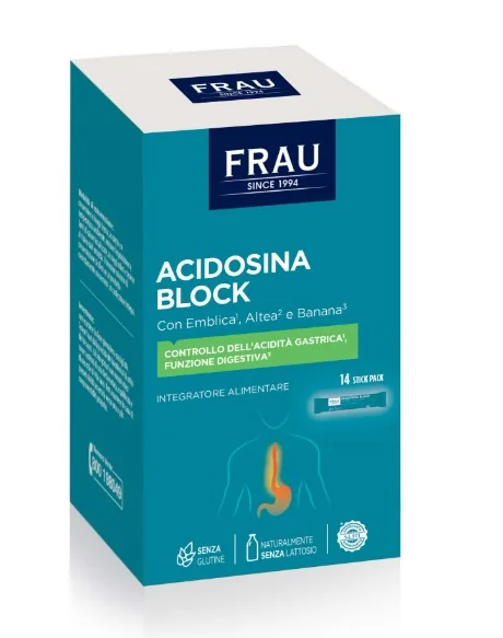 Acidosina Block 14 Stick Pack Controllo dell'acidità gastrica e della funzione digestiva