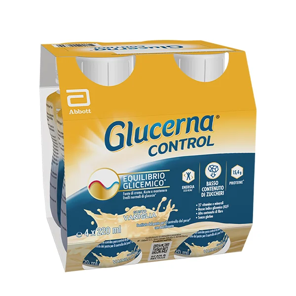 Glucerna Control Vaniglia 4 X 220 ml Senza Glutine