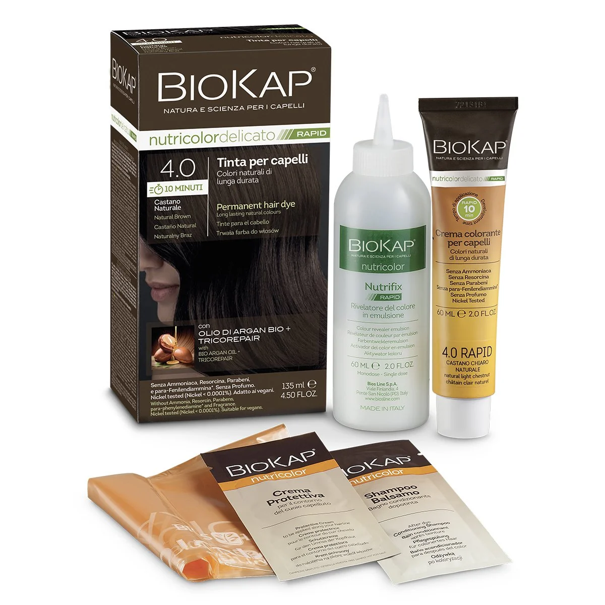Biokap Nutricolor Delicato Rapid 5.05 Castano Nocciola Tinta Per Capelli