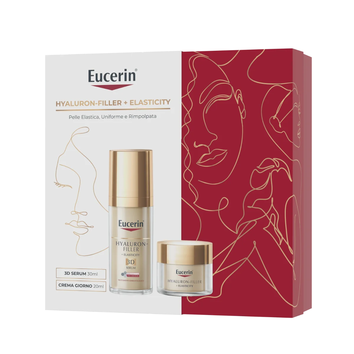 Eucerin Hyaluron-Filler Elasticity Crema Giorno spf15 20 ml+ Elasticity 3d Serum 30 ml Cofanetto anti- età