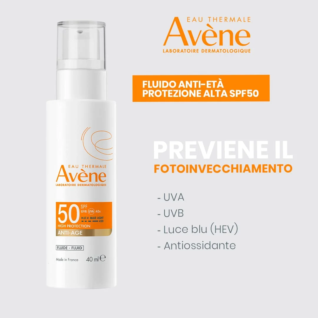 Avene Fluido Solare Anti-età SPF 50+ 40 Ml Protezione Solare