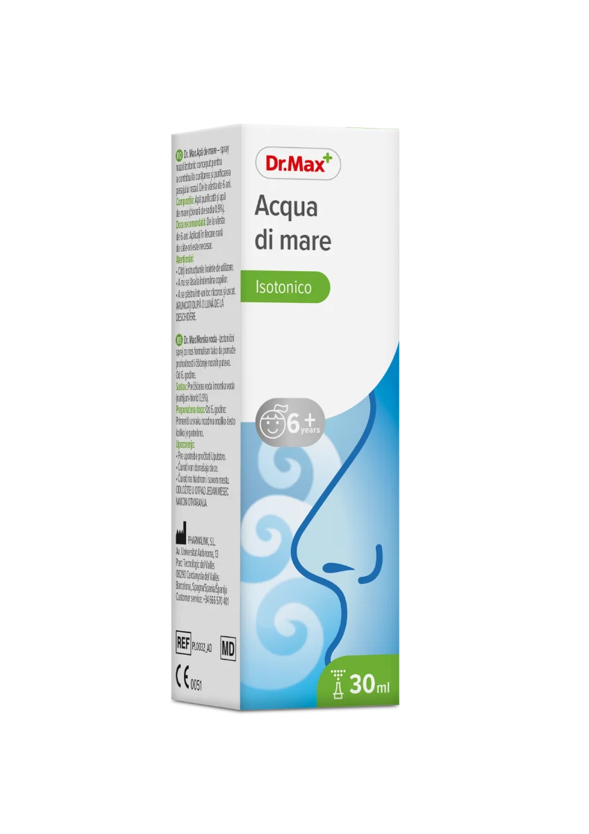 Dr. Max Spray Nasale Isotonico 6+ 30Ml Acqua Marina