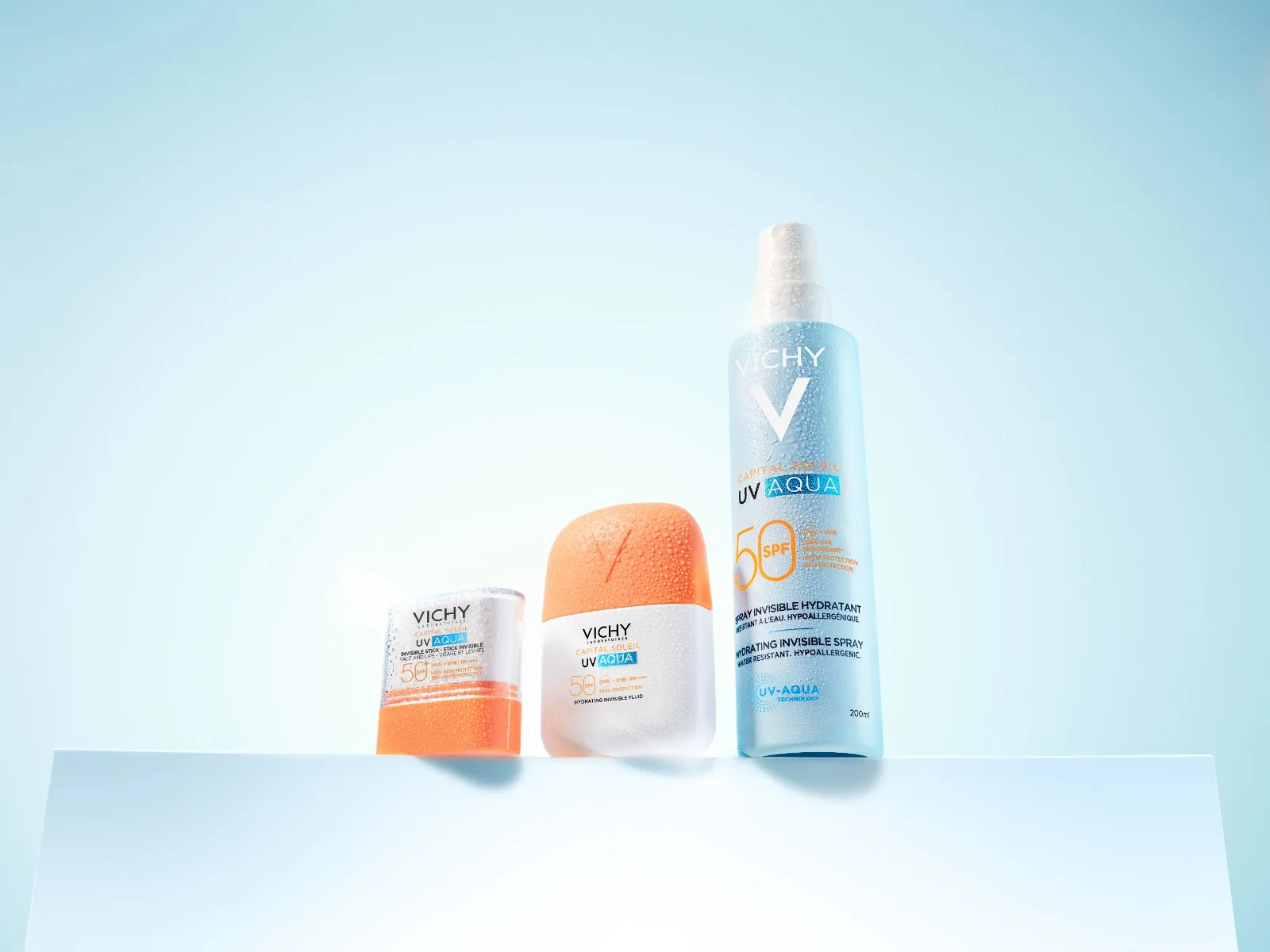 Vichy Capital Soleil UV Aqua Fluido Idratante Invisibile SPF50 50 ml Protezione viso quotidiana
