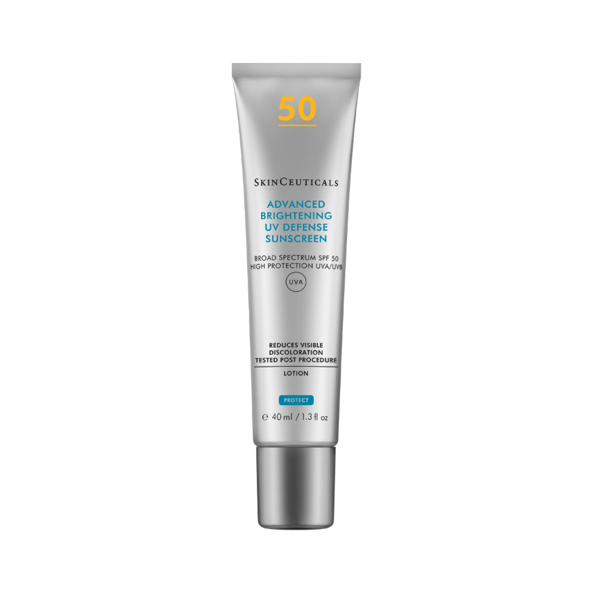SkinCeuticals Advanced Brightening UV Defense Sunscreen SPF50, 40 Ml Protezione solare idratante ultra leggera