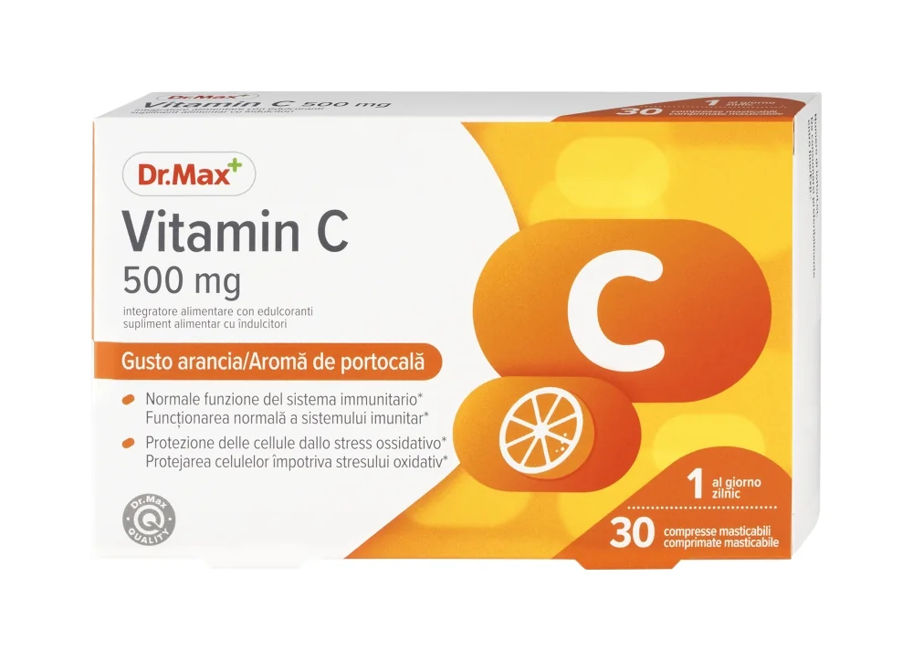 Dr. Max Vitamina C 500Mg 30 Compresse Supporta il Sistema Immunitario