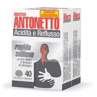 Digestivo Antonetto Acidità  e Reflusso PROMO Bipacco 40+40 Compresse Masticabili