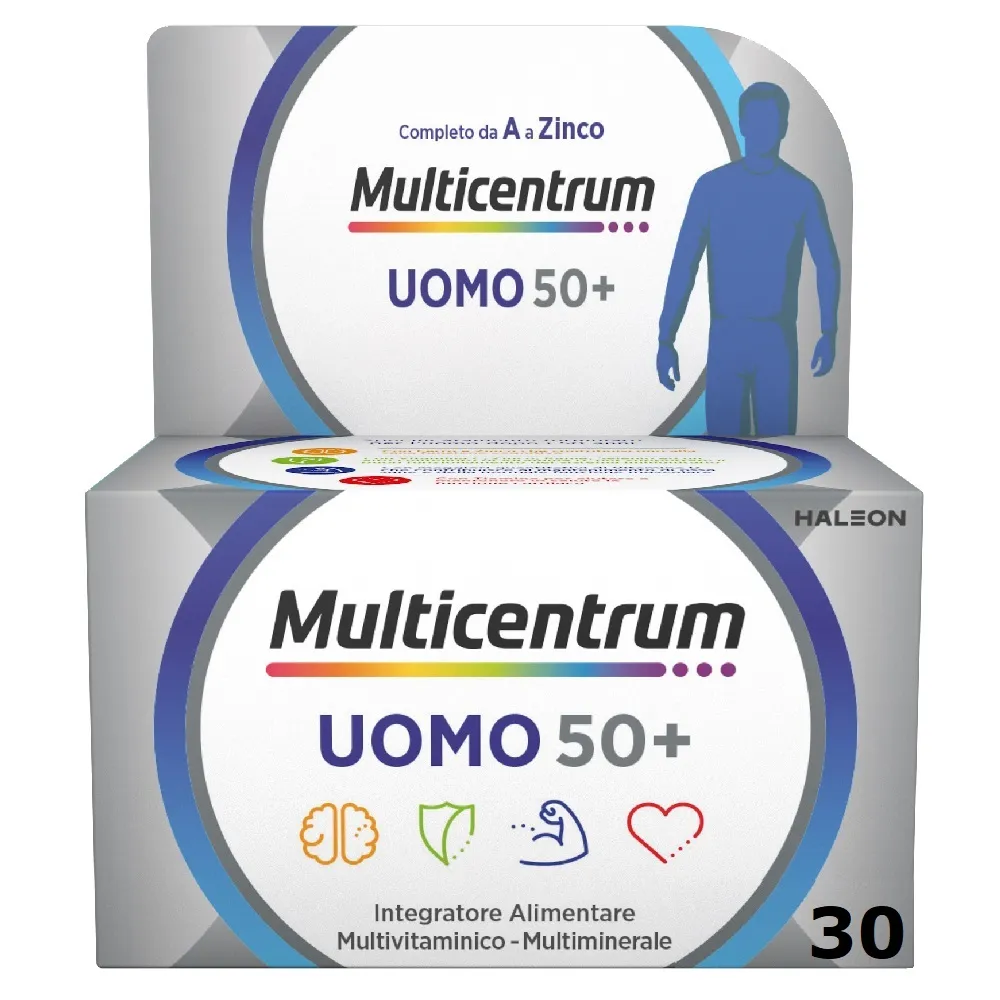 Multicentrum Uomo 50+ 30 Compresse Integratore Multivitaminico
