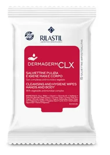 Rilastil Dermagerm Salviettine 15 Pezzi Igiene Mani e Corpo