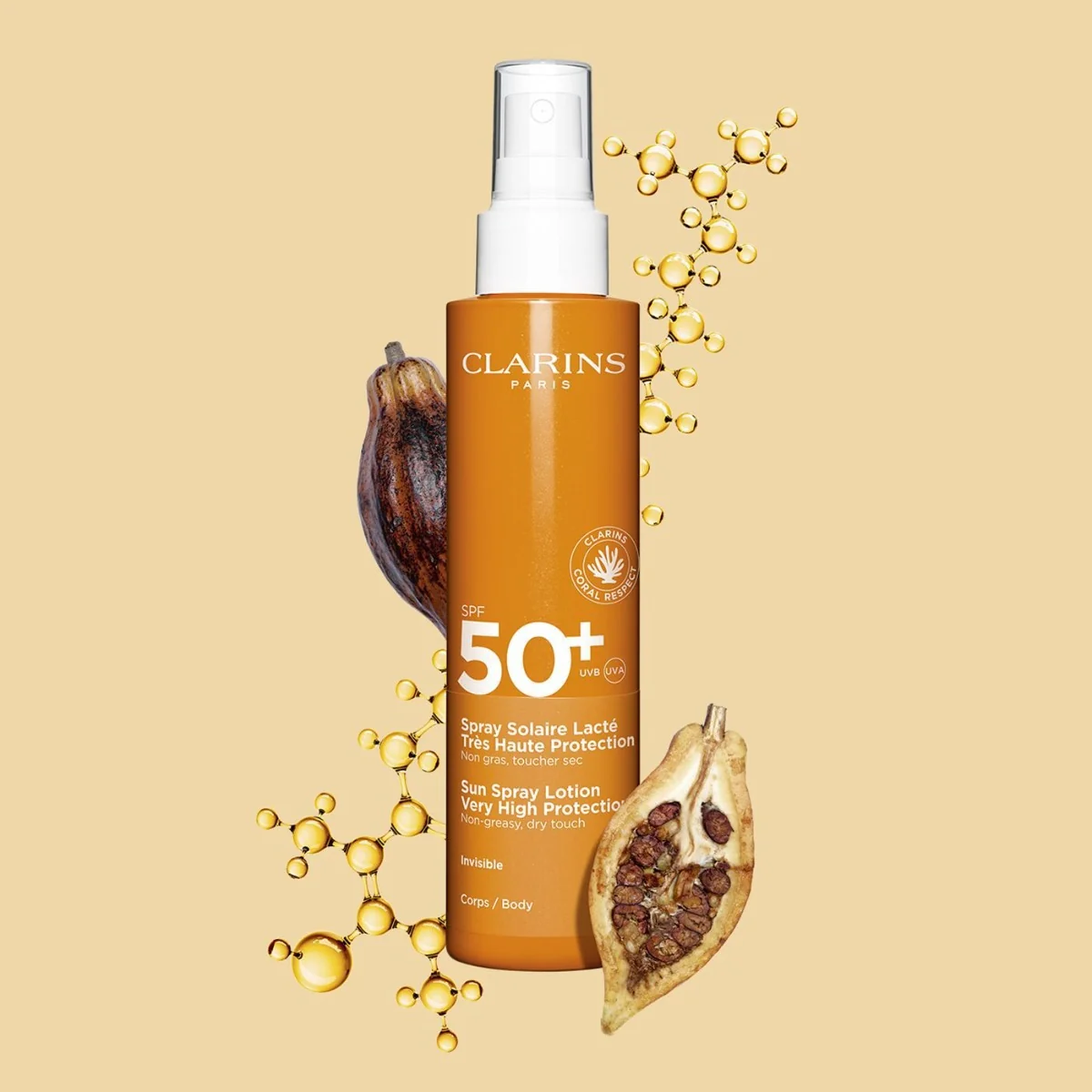 Clarins Solari Sun Body Mist Spf50+ 150 Ml Latte Solare Spray