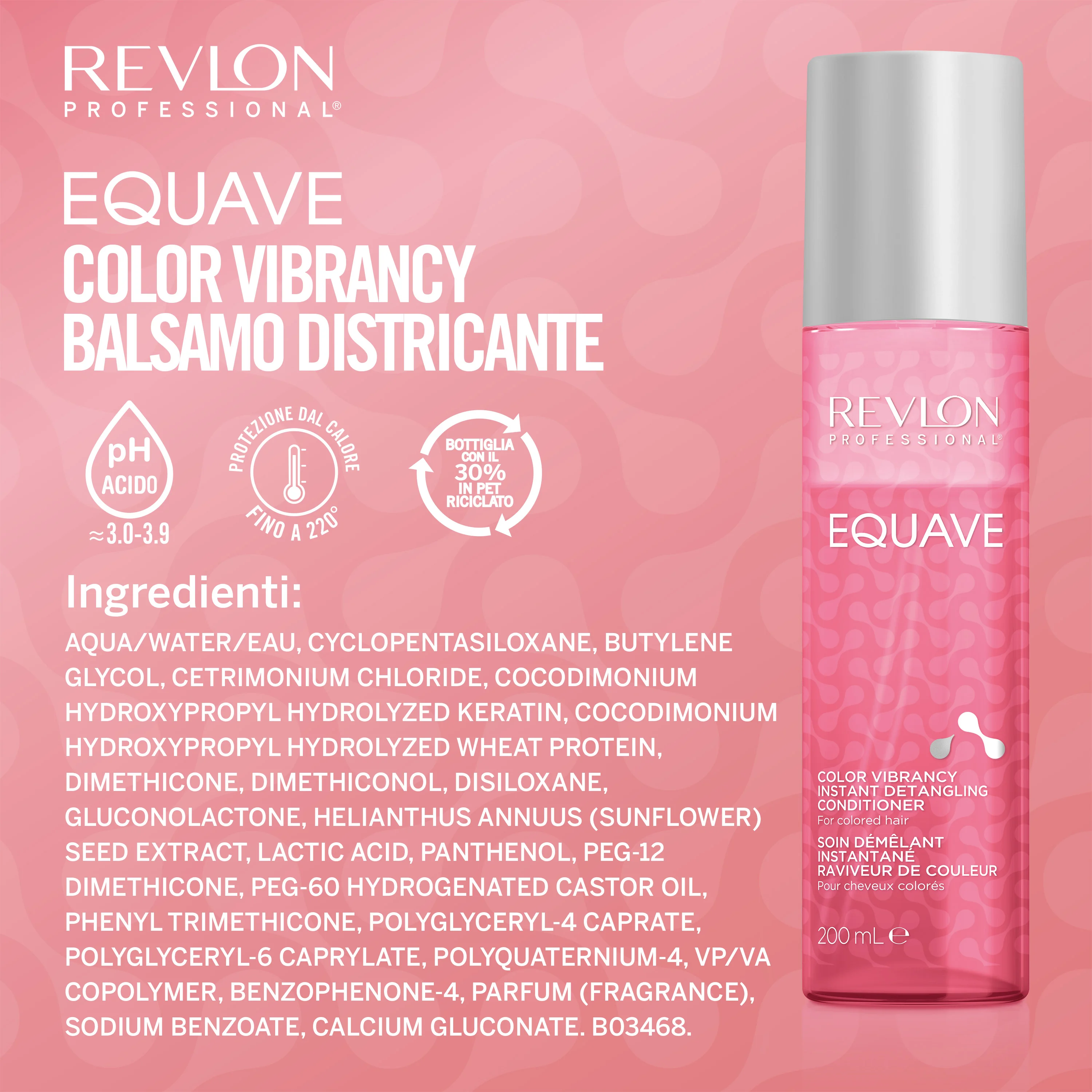 Revlon Equave Color Vibrancy Detangling Conditioner 200 ml Spray districante capelli colorati