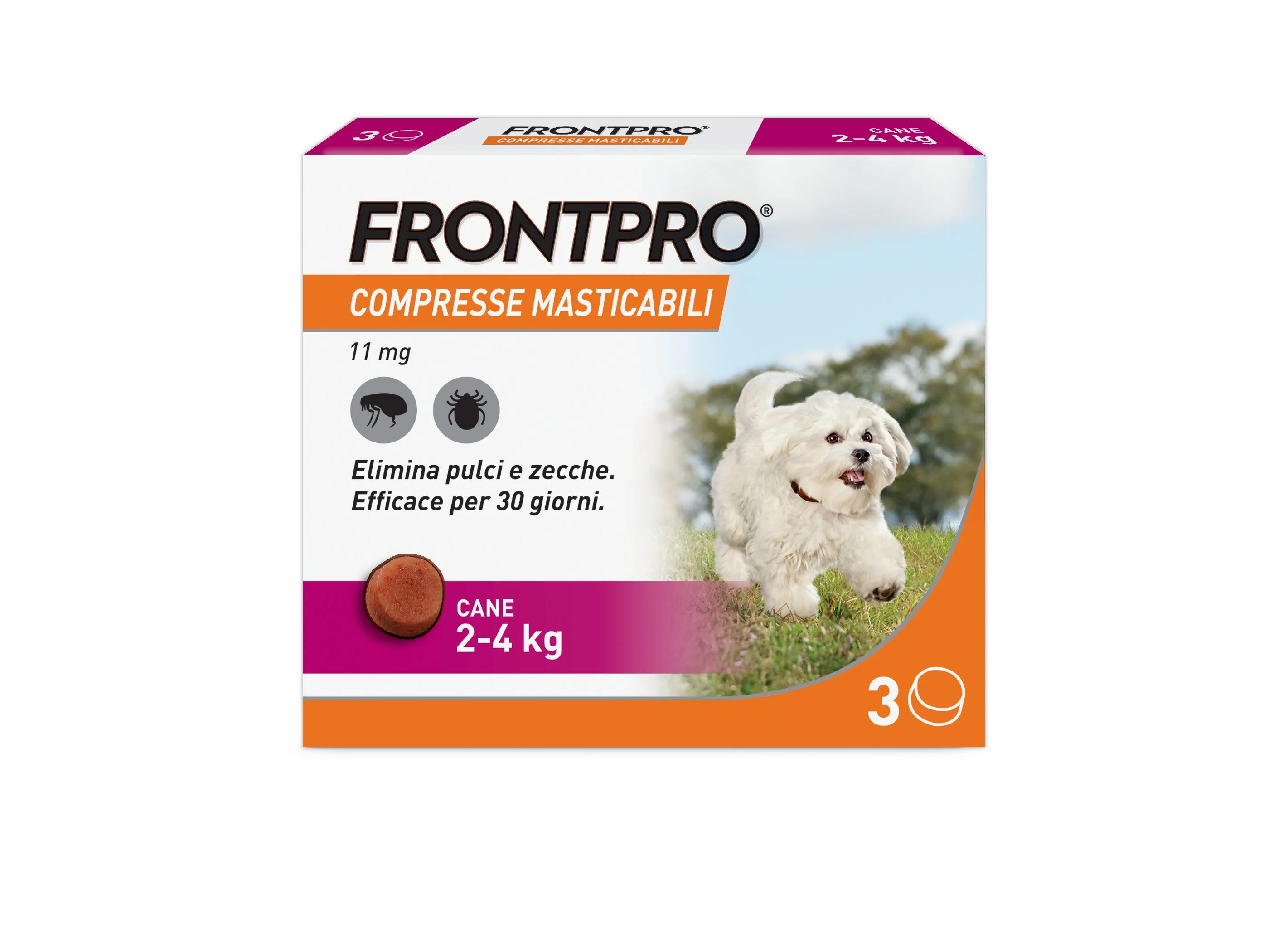 Frontpro X3 Compresse Masticabili Per Cani Contro Pulci E Zecche (2-4Kg)