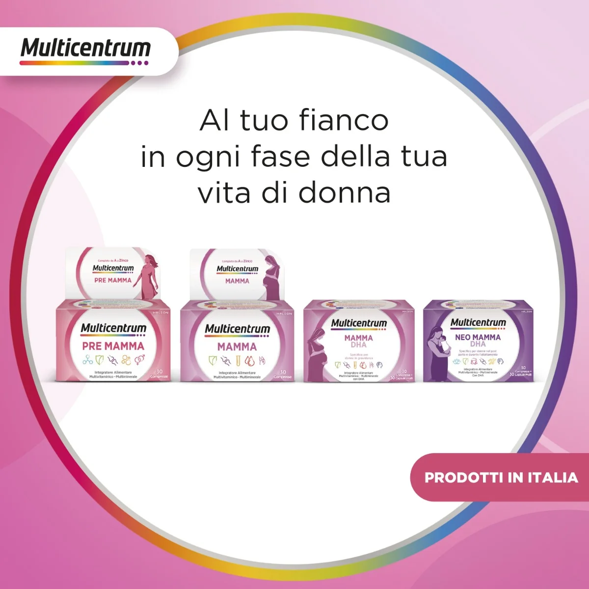 Multicentrum Mamma 30 compresse Multivitaminico per Donne in Gravidanza